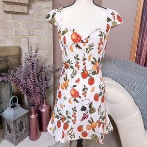 ANTHROPOLOGIE Cecily Sweetheart Mini Dress - Fruit Print